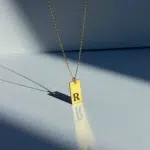 925 Gümüş | Unisex Harfli Plaka Kolye