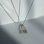925 Gümüş | Unisex Çift Plaka Kolye